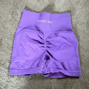 PcheeBum purple scrunch shorts